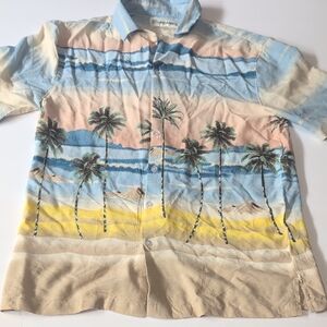 No Boundaries Blue and Tan Shirt